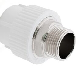 Муфта комбинированная под ключ PPR наружная резьба  63х2, серый, РТП 10949 (12/2)