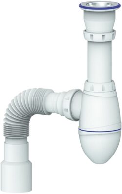 М220 Сифон для тюльпана, умывальника прикручивающийся выпуск 1 1/4"(Ø 32) винт 6х85 нерж (уп 50 шт)