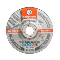 Диск шлифовальный по металлу, нерж сталь 125х6*22,23мм  "Hardcore" 261256