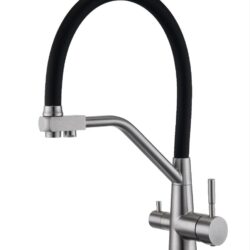 SAM18-F090YB, см-ль для кух. с подкл к фильтру с питьевой водой, нерж. cталь SUS 304(черный +(хром)