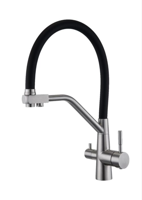 SAM18-F090YB, см-ль для кух. с подкл к фильтру с питьевой водой, нерж. cталь SUS 304(черный +(хром) SAM18-F090YB, см-ль для кух. с подкл к фильтру с питьевой водой, нерж. cталь SUS 304(черный +(хром)