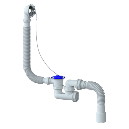 S12R Сифон с РЕВИЗИЕЙ для ванны и глубокого поддона,винты 6х40,гибкое соед Ø40х40/50 400 мм (уп 35) S12R Сифон с РЕВИЗИЕЙ для ванны и глубокого поддона,винты 6х40,гибкое соед Ø40х40/50 400 мм (уп 35)