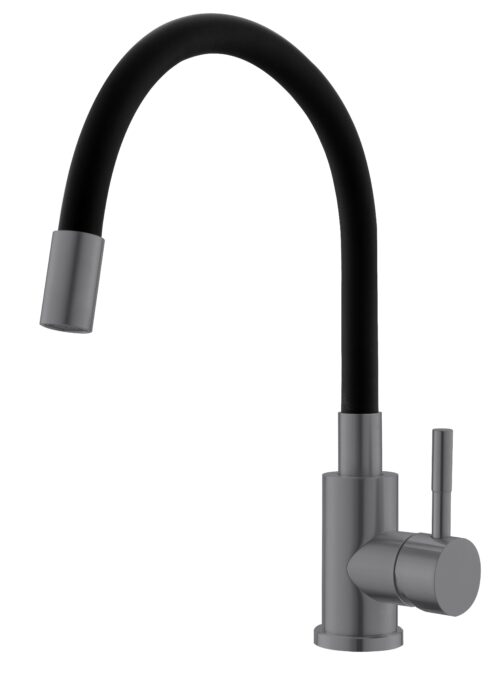 См-ль д/кухни, "Snake" гибкий излив черный, графит арт. K44Grafit