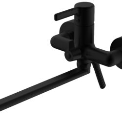 Смеситель "Column Black" д/ван., с изл. 322 мм, с акс., арт. CLM31B
