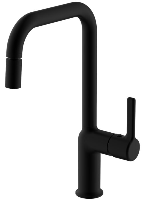 Смеситель "Column Black" д/кухни, G-излив, арт. CLM519B