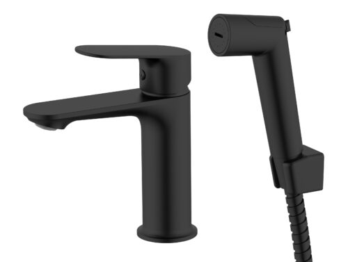 Смеситель "Shore Black"с гигиен. душем, с акс., арт. SHR27HB