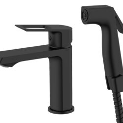 Смеситель "Surf Black"с гигиен. душем, с акс., арт. SF27HB