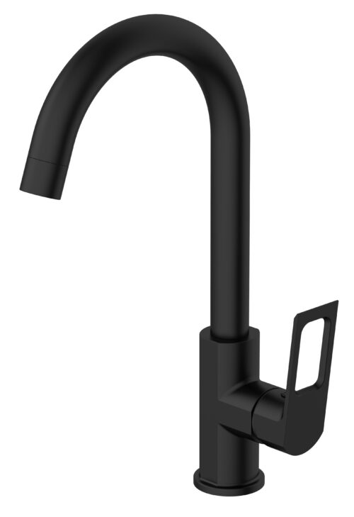Смеситель "Surf Black" д/кухни, R-излив, арт. SF519B
