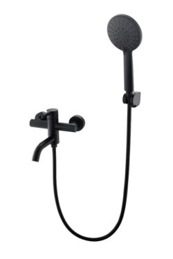 Смеситель "Vessel" д/ван, кор/изл, с акс, арт. VSL54B,черный