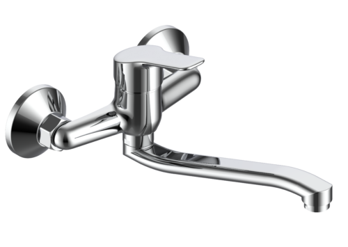 Смеситель "Wave" д/кухни, настенный, арт. WA02 Смеситель "Wave" д/кухни, настенный, арт. WA02