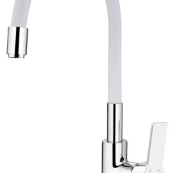 См-ль "Coral" д/кухни с R-изливом, белый, арт. CL 519 W