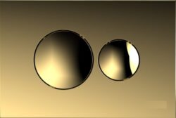 CN731-5 Кнопка для инсталляции круглая золото