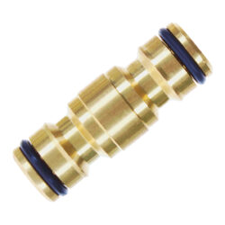 Соединение для шланга ремонтное Экспресс латунь 2 выхода, желтый, BOUTTE (48773) 70/1