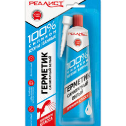 Санитарный силиконовый герметик REALIST PRO 80мл белый