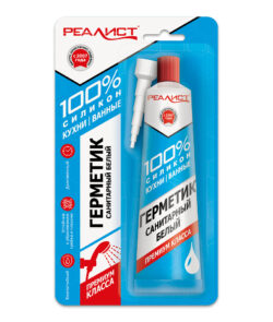 Санитарный силиконовый герметик REALIST PRO 80мл белый