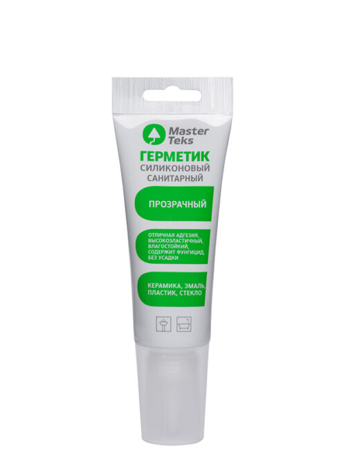MasterTeks PM герметик силиконовый санитарный 40 мл прозрачный MasterTeks PM герметик силиконовый санитарный 40 мл прозрачный