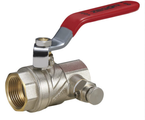 FS11 Кран шар латунный 1/2" (CW617N) полнопроходной с дренажём и воздухоотводчиком ручка подключение FS11 Кран шар латунный 1/2" (CW617N) полнопроходной с дренажём и воздухоотводчиком ручка подключение