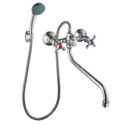 Смеситель "Ladoga" для ванны с длинный изливом 370мм и аксессуарами, LDG31