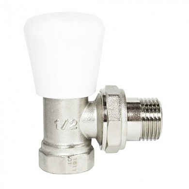 Клапан регулирующий угловой для радиатора STI 1/2 Клапан регулирующий угловой для радиатора STI 1/2
