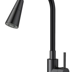 Смеситель для кухни, гибкий излив черный, 2 режима, арт. K47BB