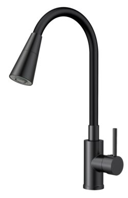 Смеситель для кухни, гибкий излив черный, 2 режима, арт. K47BB
