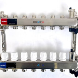 QS-1876 Коллекторный блок из нержавеющей стали с клапанами 1" х 3/4" 7 выхода
