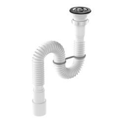 Гофросифон 1 1/2"х40/50 с метал.решетк,длина: min 335 - max 755, длина винта 60 мм (60)