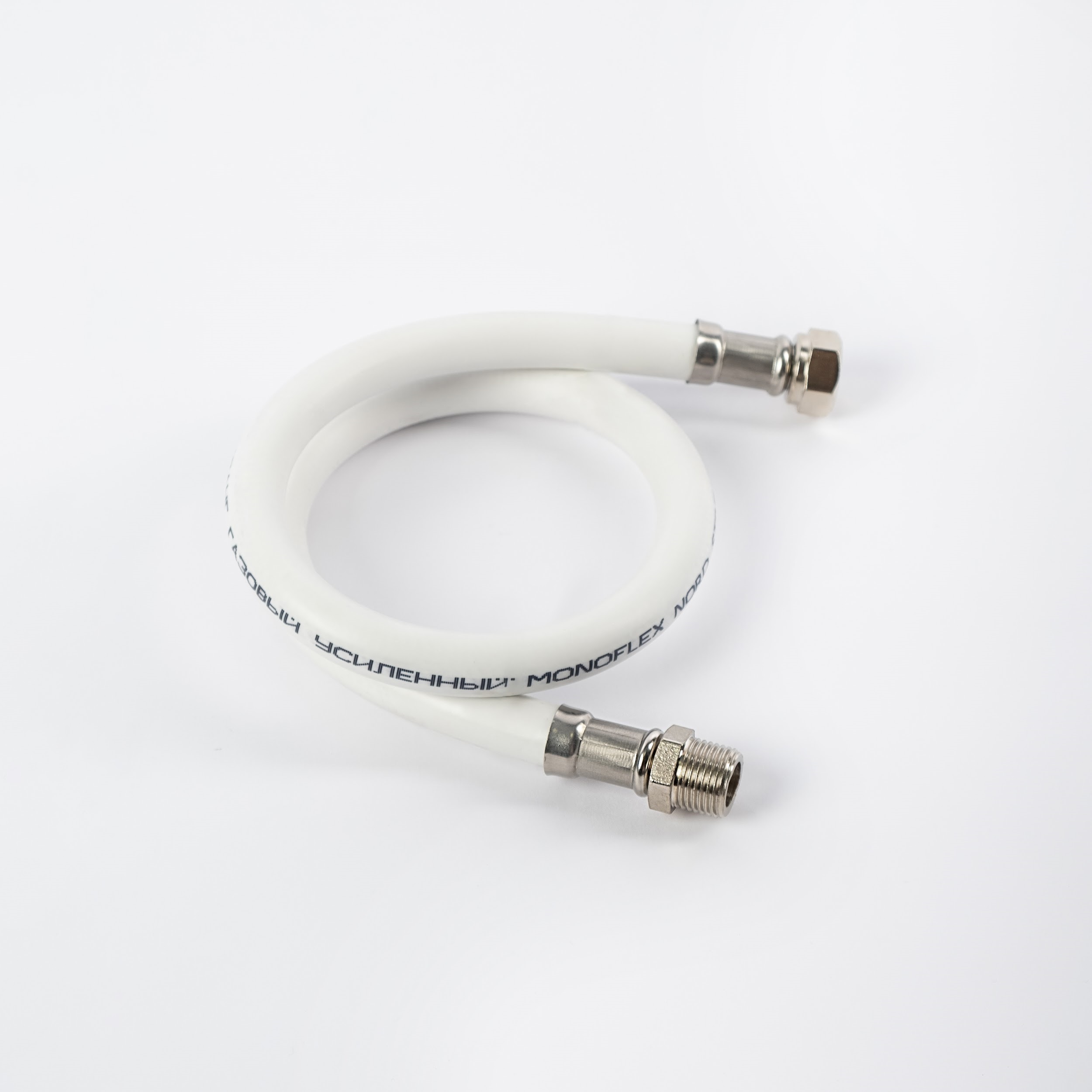 0,6 м Шланг д/газа ПВХ Monoflex NS БЕЛЫЙ 1/2в-1/2н (пакет)