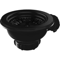 Выпуск  3½" для кухонных моек черный глянцевый,с д отверстия 90-98 мм. (40/5)