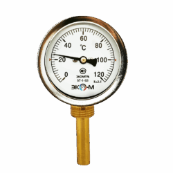 Термометр биметаллический ЭКОМЕРА БТ-1-63, 0-120С, L=60 радиальный