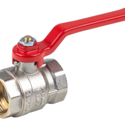 Н715Р Кран шаровый никелированный ручка 1 1/2 вн-вн