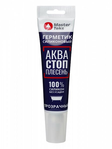 MasterTeks PM герметик силиконовый аква СТОП плесень 80 мл прозрачный